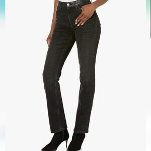 GUESS Women's Straight 1981 High Rise Jean Faux Leather Contrast Trim Size 29